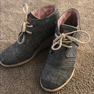TOMs chambray ankle boots